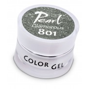 Gel 801 color Glamourous, 5 ml, gel UV/LED, ongles, manucure, gel de couleur, paillettes, pailleté