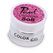 Gel 808 color Glamourous, 5 ml, gel UV/LED, ongles, manucure, gel de couleur, paillettes, pailleté
