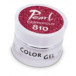Gel 810 color Glamourous, 5 ml, gel UV/LED, ongles, manucure, gel de couleur, paillettes, pailleté